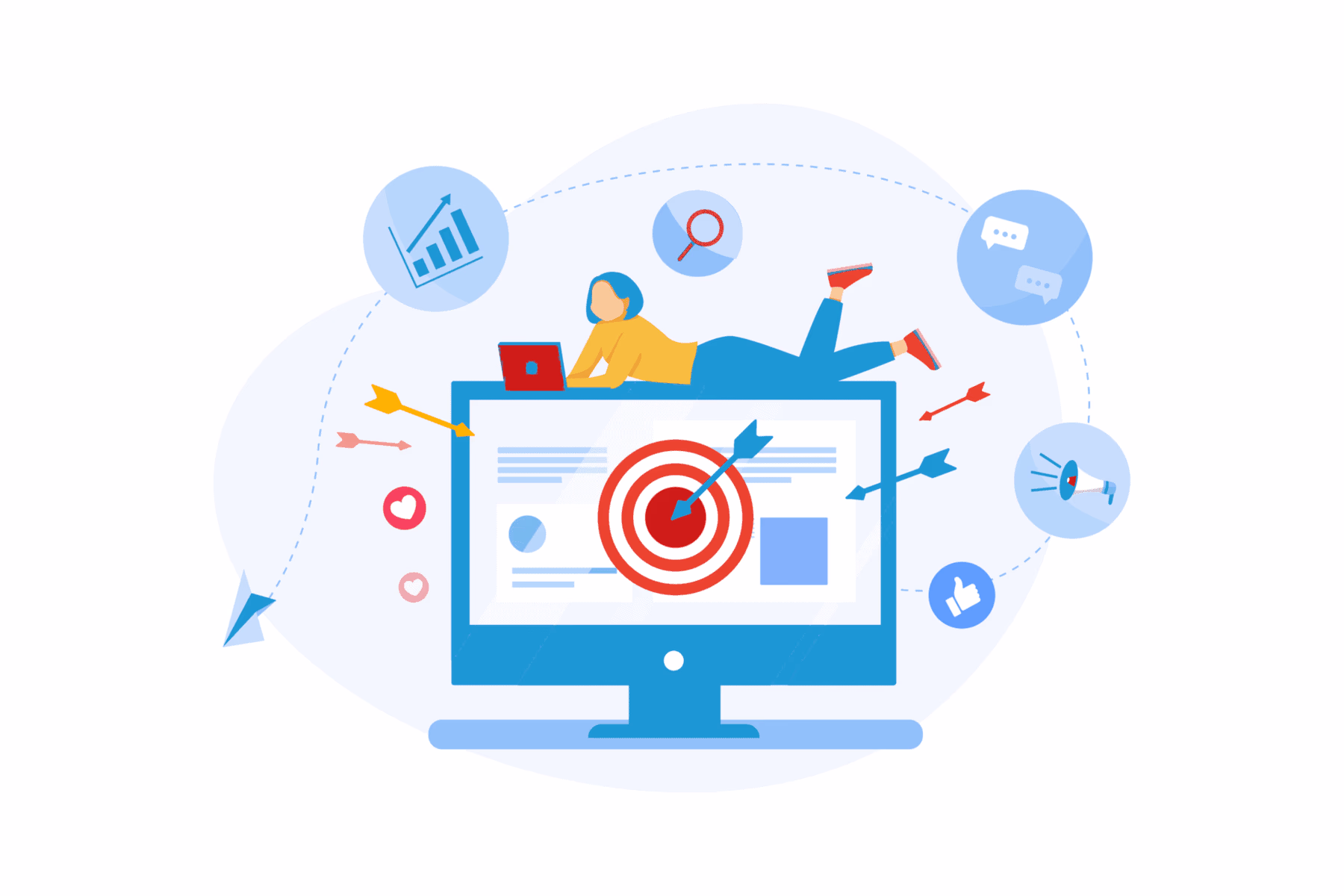 Illustration of digital marketing targeting