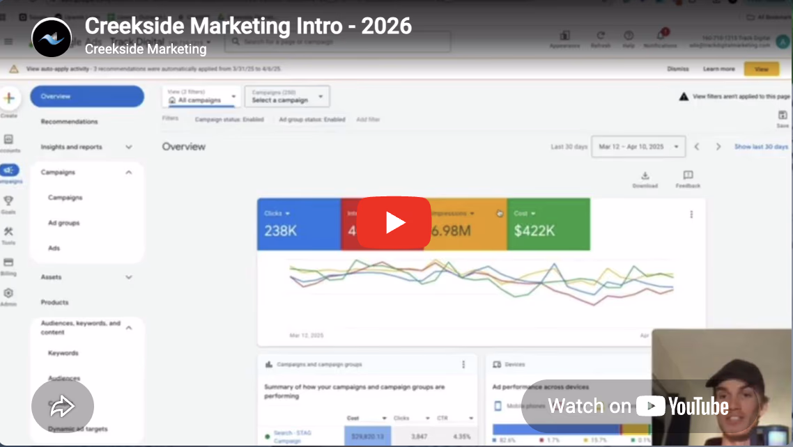 Creekside Marketing Introduction Video Thumbnail